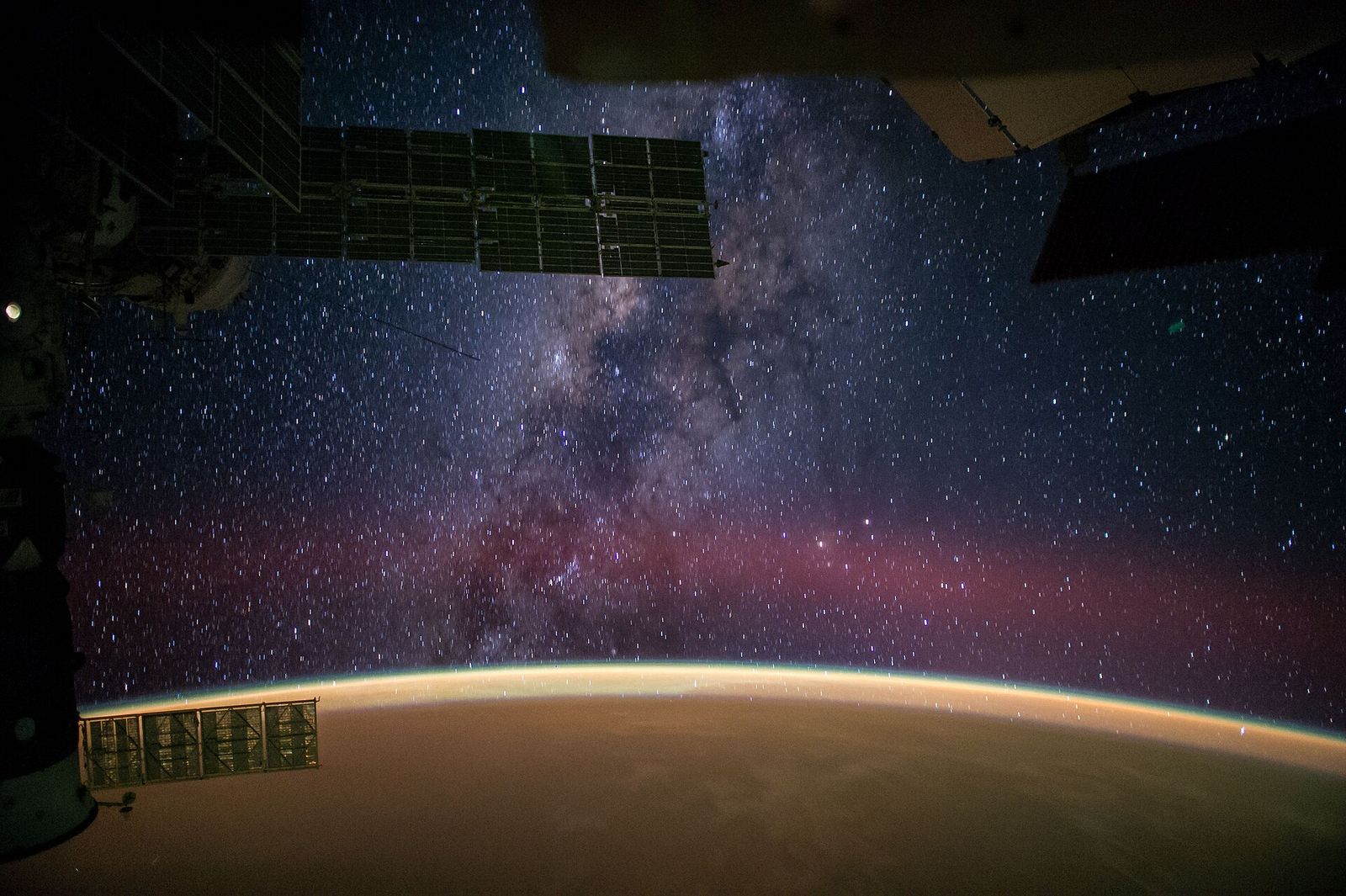 The Milky Way above the Earth at night over the Sahara